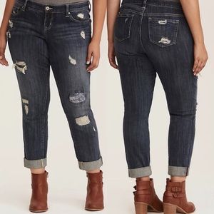 TORRID Premium Boyfriend Distressed Jeans